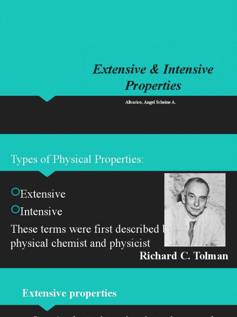 Extensive and Intensive Property | PDF