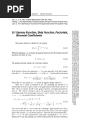 6.1 Gamma Function, Beta Function, Factorials, Binomial Coefficients