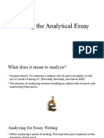 Writing The Analytical Essay