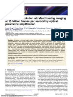 High-Spatial-Resolution Ultrafast Framing Imaging at 15 Trillion Frames Per Second by Optical Parametric Amplification