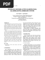 Download Penerapan Metode Active Learning pada Klasifikasi Pola Berbasis Contoh by Setyo Nugroho SN4824194 doc pdf