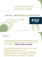Social and Societal Marketing: Global Institute of Management, BBSR