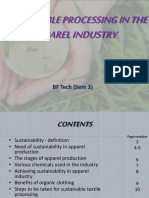 Sustainable Processing in The Apparel Industry: BF Tech (Sem 3)