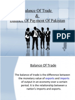 Balance of Payment and Balance of Trade of Pakistan