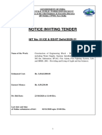Notice Inviting Tender: NIT No: 01/CE & ED/IIT Delhi/2020-21