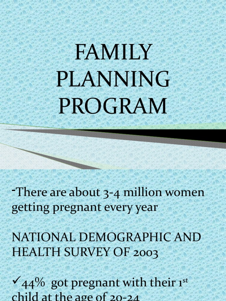 Family Planning Program Overview | PDF | Combined Oral Contraceptive ...
