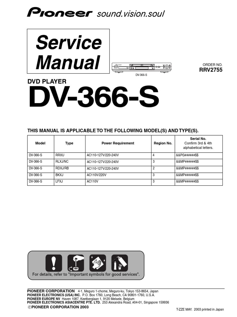 DV-366-S - RRV2755 Wiring Diagrams | PDF | Laser Diode | Laser