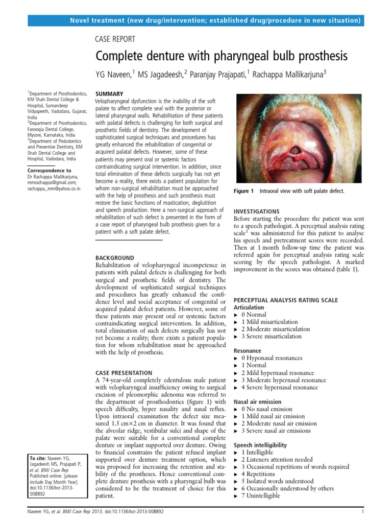 Naveen Et Al. - 2013 - Complete Denture With Pharyngeal Bulb Prosthesis ...