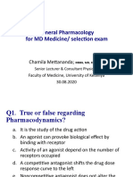 General Pharmacology For MD Medicine/ Selection Exam: Chamila Mettananda