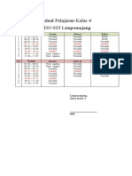 Jadual Pelajaran Kelas 4