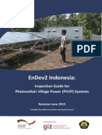 Endev2 Indonesia:: Inspection Guide For Photovoltaic Village Power (PVVP) Systems