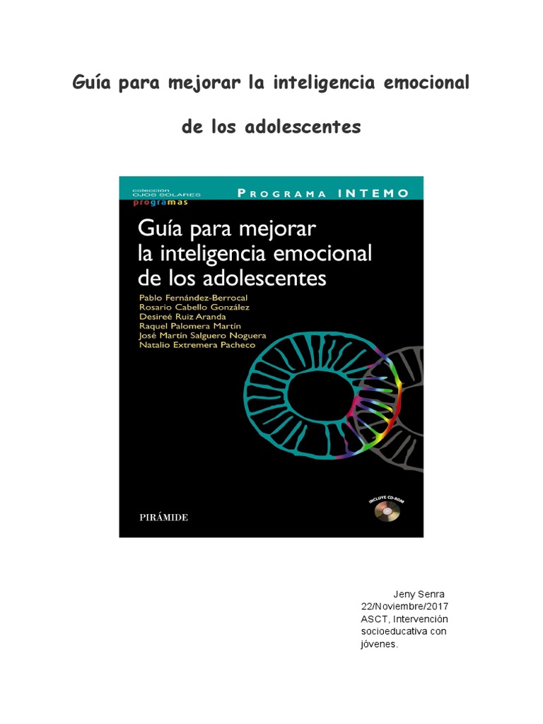 Mejora de la Inteligencia Emocional Adolescente | PDF | Las emociones ...