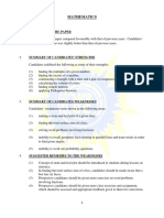 Report Mathematics 2014 BECE PDF