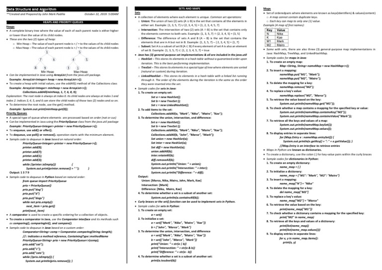 DatSTRUCT 1REVIEWER2Y1.3 (A4) | PDF | Formal Methods | Algorithms And ...