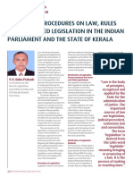 Legislative Procedures On Law, Rules and Delegated Legislation in The Indian Parliament and The State of Kerala