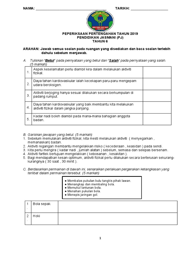 Upt Pjk T 6 Pdf