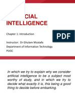 Artificial Intelligence: Chapter 1: Introduction Instructor: DR Ghulam Mustafa Department of Information Technology Pugc