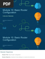 Module 10: Basic Router Configuration: Instructor Materials