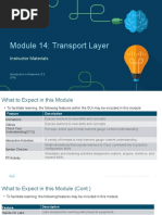 Module 14: Transport Layer: Instructor Materials