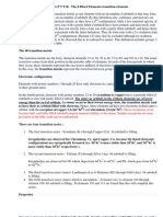 The D-Block Elements-Transition Elements