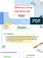 The Differences Among Poetry, Prose, and Drama: Group 4