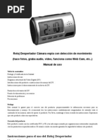 Download manual de instrucciones reloj cmara by Santiago Claros Martin SN48243914 doc pdf