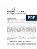 Manager team and  Organizational Conflict
