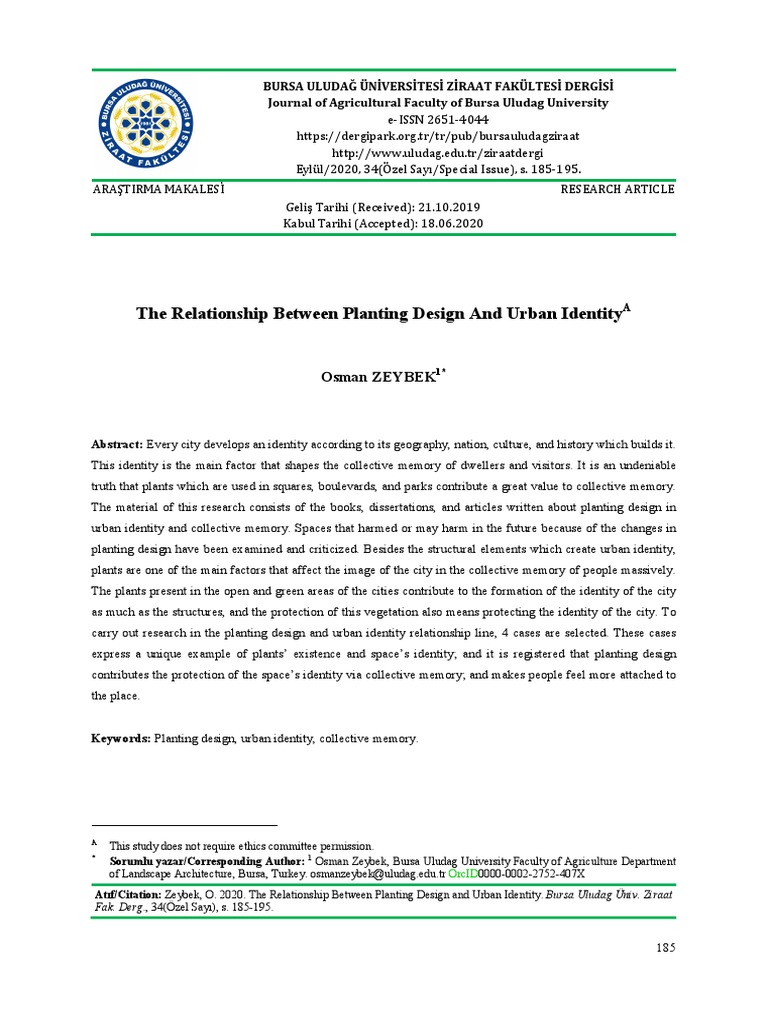 The Relationship Between Planting Design PDF | PDF | Identity (Social ...