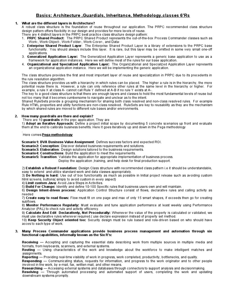 Pega Interview Final | PDF | Class (Computer Programming) | Database Index