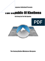 The Republic of Khothena: Wargames Unlimited Presents