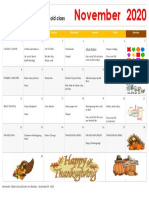 Calendar November 2020