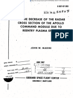 ON Decrease of The Radar Cross Section of The Apollo Command Module Due To Effects