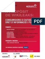 A Propòsit de Wikileaks: Consumidor o Ciutadans, Dret A D'informació I Poder