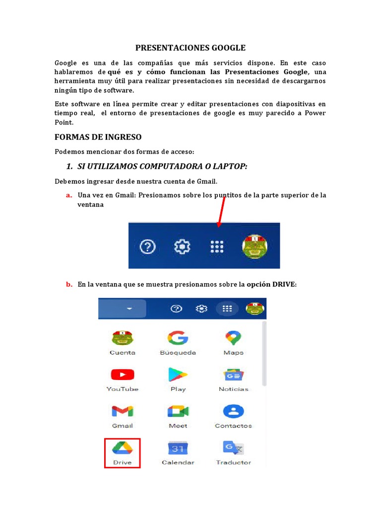 Presentaciones Google | PDF