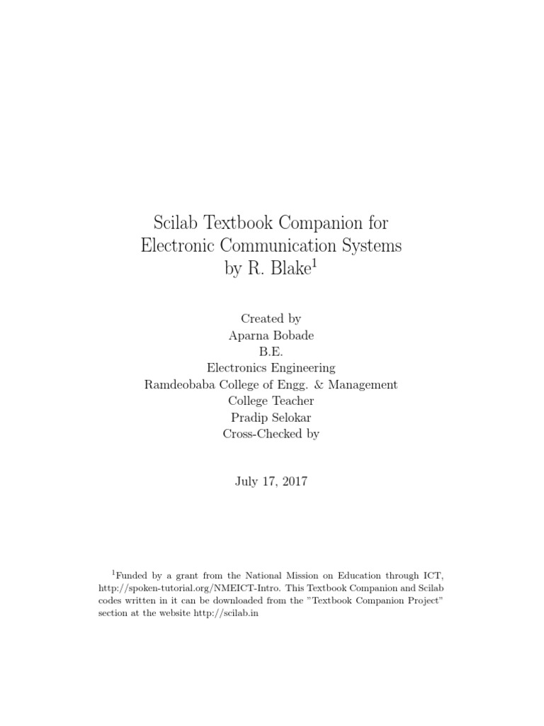 Electronic Communication Systems R. Blake PDF Data Transmission
