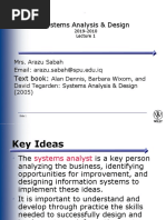 System Analysis and Design Lecture 1-1