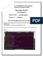 Operating System: Lab Journal 4