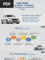 Case Study Ford Motor Company: New Strategies For International Growth