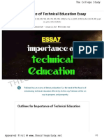 12 Importance of Technical Education Essay - The College Study