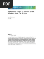 Windows File System Namespace Usage Guidelines