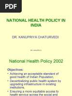 National Health Policy in India: Dr. Kanupriya Chaturvedi