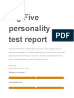 Big Five Personality Test Report