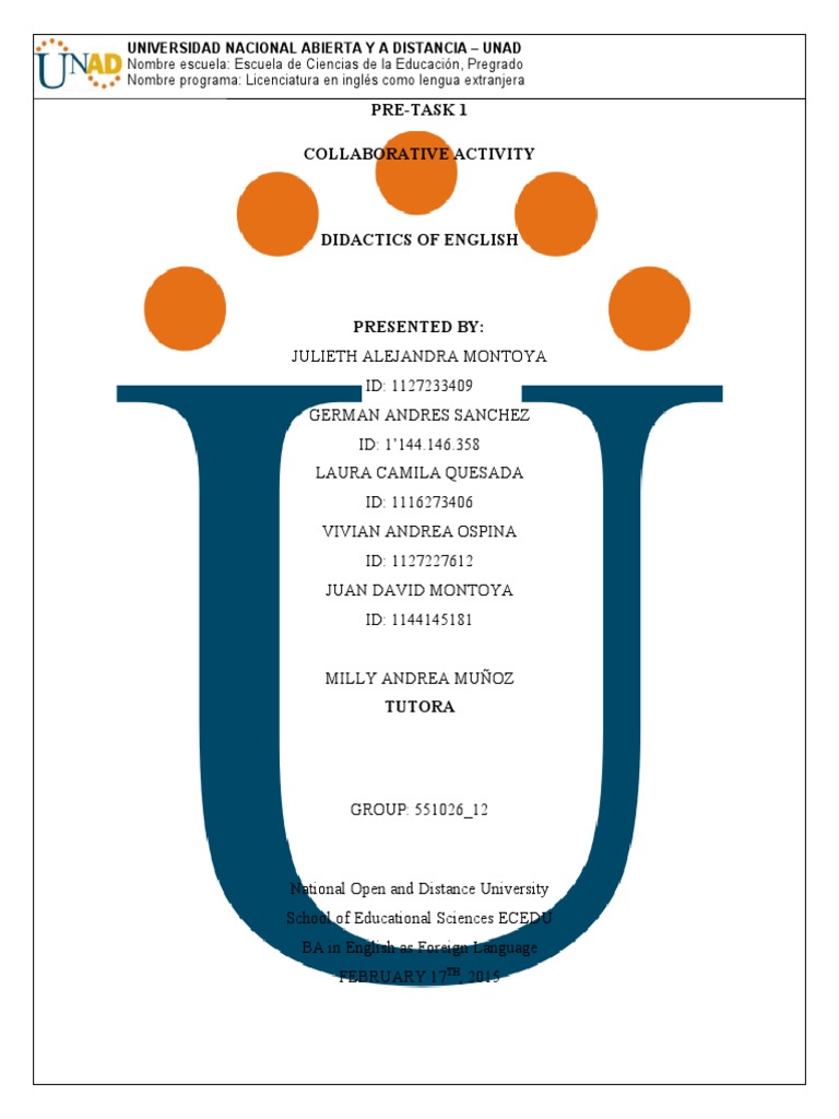 Pre Task 1 Collaborative Activity Pdf Language Education Teachers