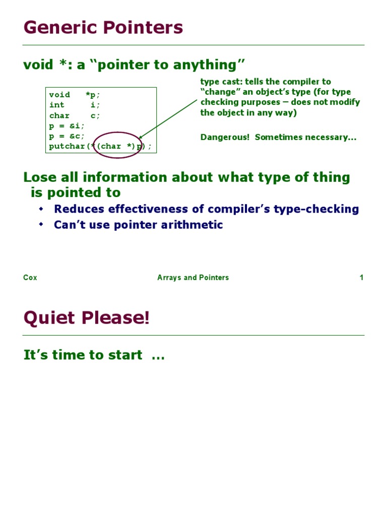 Generic Pointers: Void : A "Pointer To Anything" | Download Free PDF ...