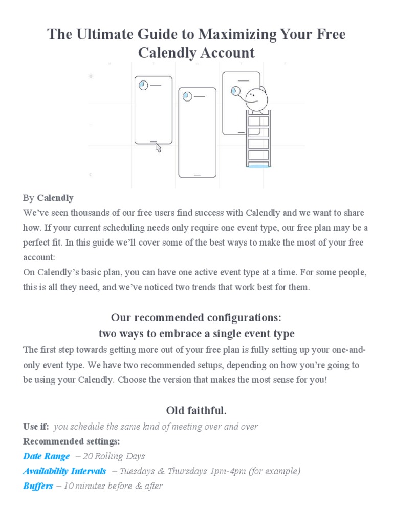 The Ultimate Guide To Maximizing Your Free Calendly Account | PDF | World  Wide Web | Internet & Web