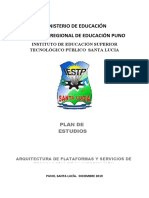 Plan de Estudios Arquitectura TI IEST Santa Lucía Puno