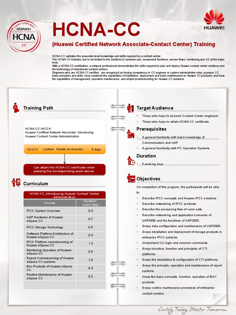 Hcna-Cc: (Huawei Certified Network Associate-Contact Center) Training ...
