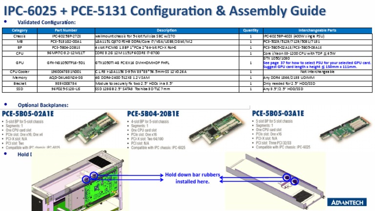 IPC-6025 & PCE-5131 Assembly Guide | PDF | Computers