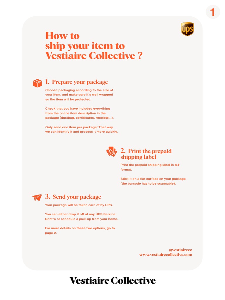 How To Ship Your Item To Vestiaire Collective ?, PDF, United Parcel  Service