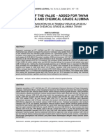 Analysis of The Value - Added For Tayan Bauxite Ore and Chemical Grade Alumina
